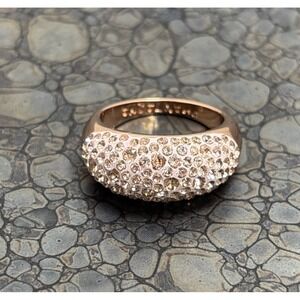 Phantasy Rose Gold Tone Crystal Ring Size 7.5